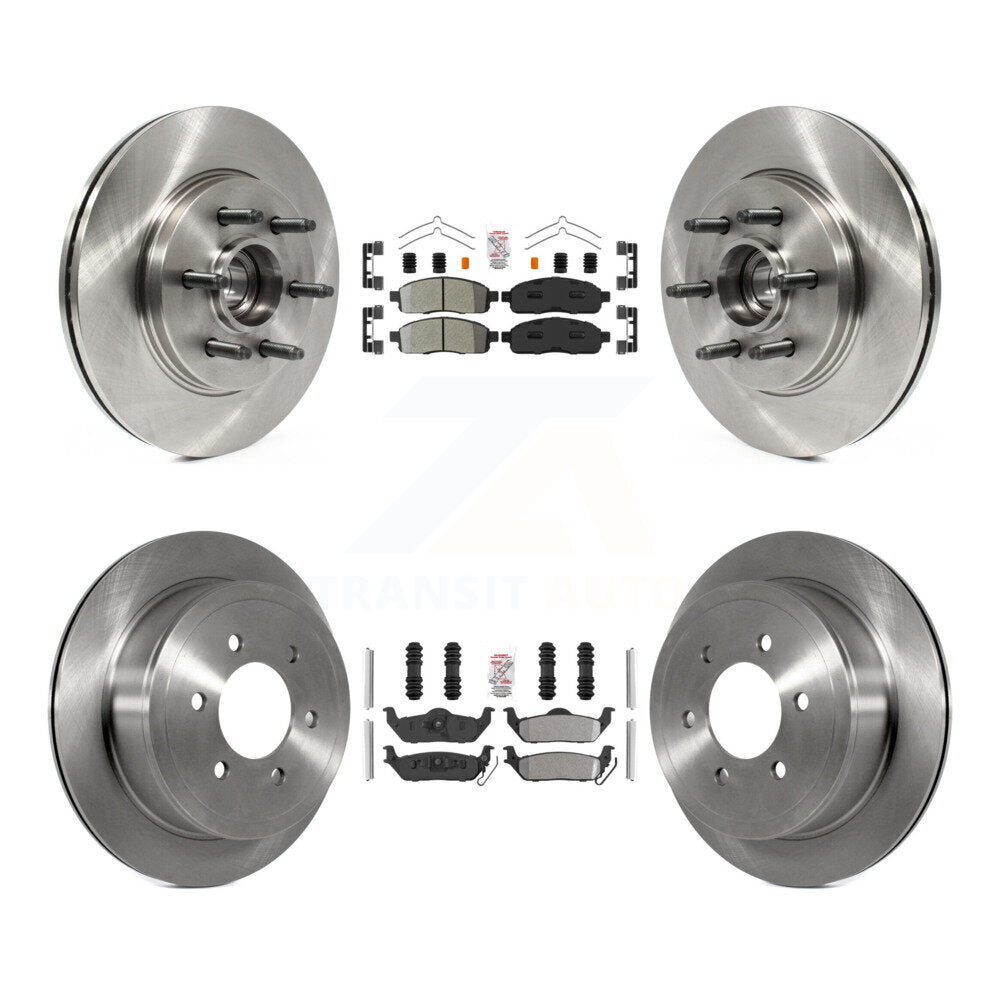 Kit de rotors de frein à plaquettes semi-métalliques avant et arrière, pour Ford F-150 Lincoln Mark LT RW