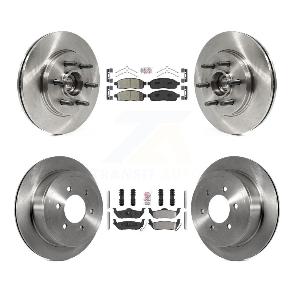 Kit de rotors de frein à plaquettes semi-métalliques avant et arrière, pour Ford F-150 Lincoln Mark LT RW