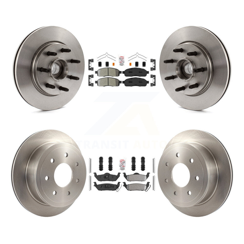 Kit de rotors de frein à plaquettes semi-métalliques avant et arrière, pour Ford F-150 Lincoln Mark LT RW