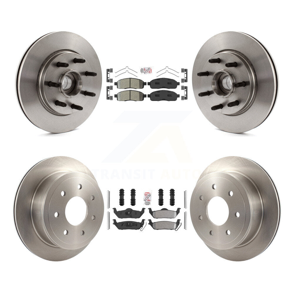 Kit de rotors de frein à plaquettes semi-métalliques avant et arrière, pour Ford F-150 Lincoln Mark LT RW