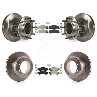 Kit de rotors de frein à plaquettes semi-métalliques avant et arrière, pour Ford F-350 Super Duty RW 2012