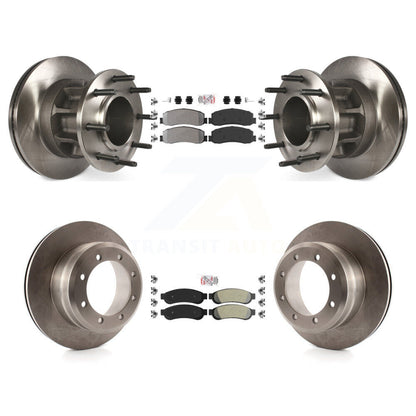 Kit de rotors de frein à plaquettes semi-métalliques avant et arrière, pour Ford F-350 Super Duty RW 2012