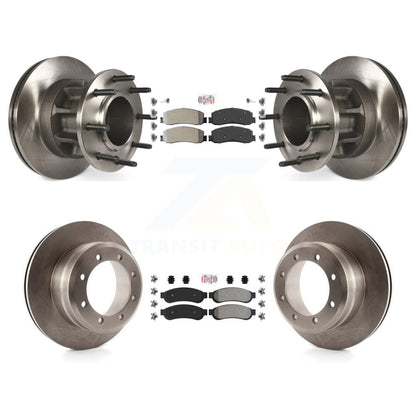 Kit de rotors de frein à plaquettes semi-métalliques avant et arrière, pour Ford F-350 Super Duty RW 2012