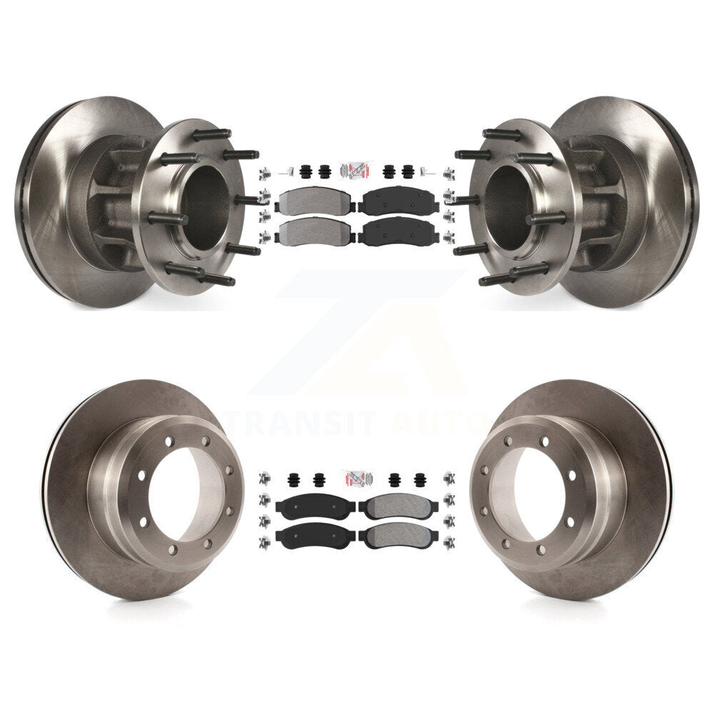 Kit de rotors de frein à plaquettes semi-métalliques avant et arrière, pour Ford F-350 Super Duty RW 2012