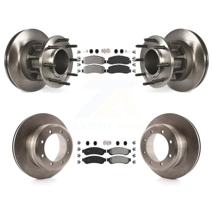 Kit de rotors de frein à plaquettes semi-métalliques avant et arrière, pour Ford F-350 Super Duty RW 2012