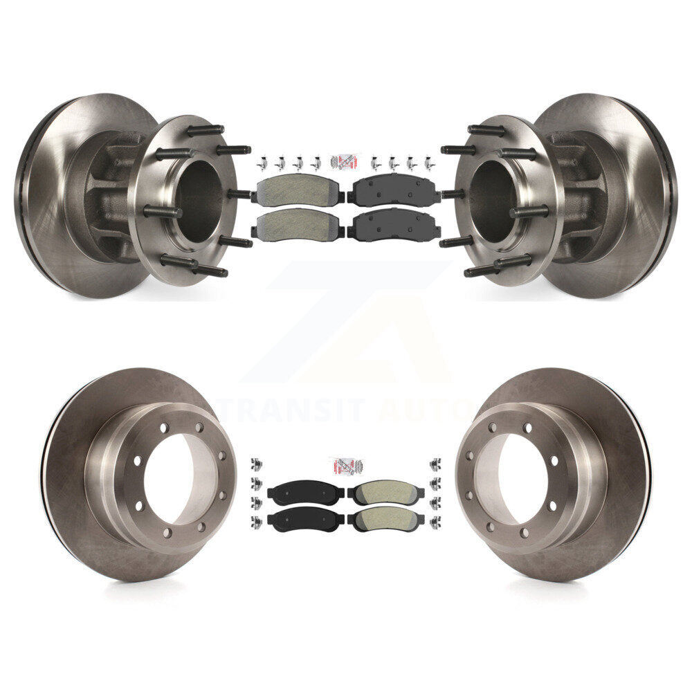 Kit de Rotor de frein à plaquettes semi-métalliques avant et arrière, pour Ford F-350 Super Duty RW 09-10