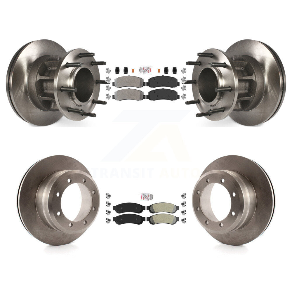 Kit de Rotor de frein à plaquettes semi-métalliques avant et arrière, pour Ford F-350 Super Duty RW 09-10