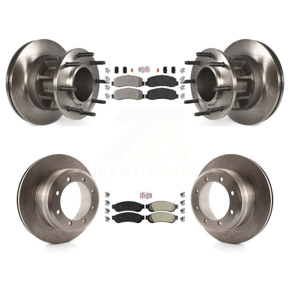 Kit de Rotor de frein à plaquettes semi-métalliques avant et arrière, pour Ford F-350 Super Duty RW 09-10