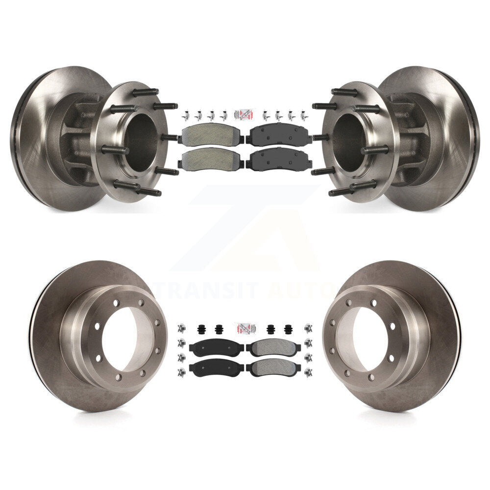 Kit de Rotor de frein à plaquettes semi-métalliques avant et arrière, pour Ford F-350 Super Duty RW 09-10