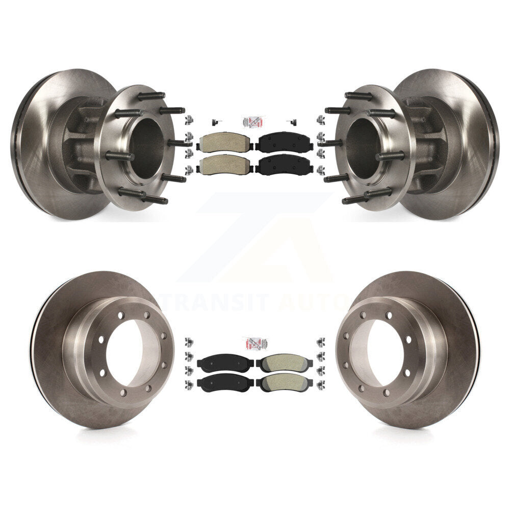 Kit de rotors de frein à plaquettes semi-métalliques avant et arrière, pour Ford F-350 Super Duty RW 2011
