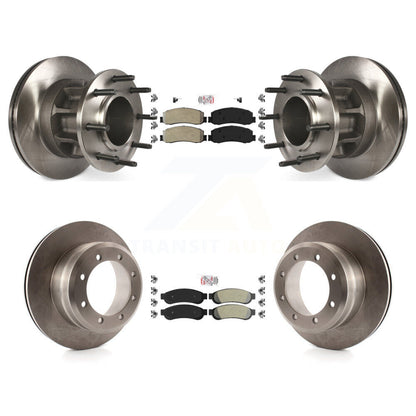 Kit de rotors de frein à plaquettes semi-métalliques avant et arrière, pour Ford F-350 Super Duty RW 2011