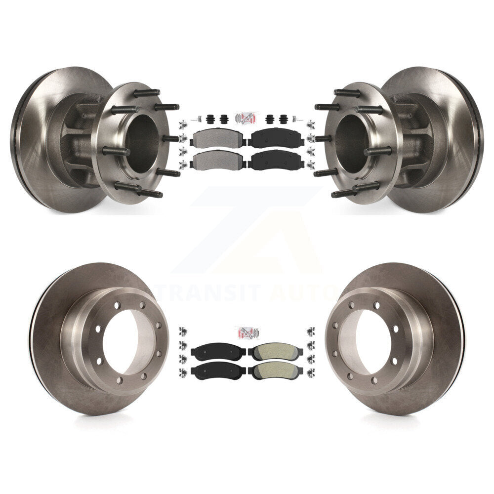 Kit de rotors de frein à plaquettes semi-métalliques avant et arrière, pour Ford F-350 Super Duty RW 2011