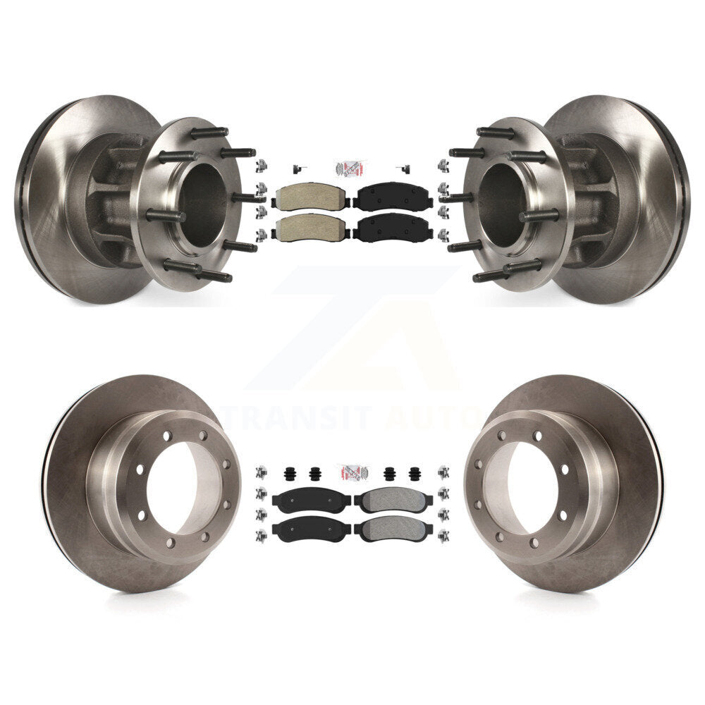 Kit de rotors de frein à plaquettes semi-métalliques avant et arrière, pour Ford F-350 Super Duty RW 2011
