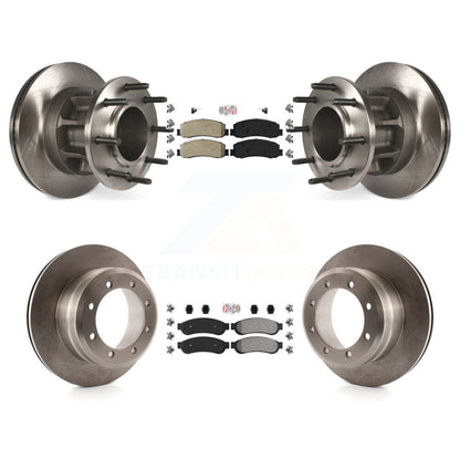 Kit de rotors de frein à plaquettes semi-métalliques avant et arrière, pour Ford F-350 Super Duty RW 2011
