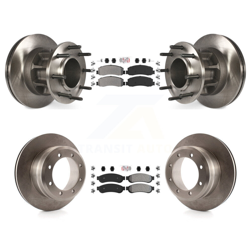 Kit de rotors de frein à plaquettes semi-métalliques avant et arrière, pour Ford F-350 Super Duty RW 2011