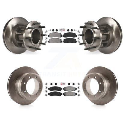 Kit de rotors de frein à plaquettes semi-métalliques avant et arrière, pour Ford F-350 Super Duty RW 2011