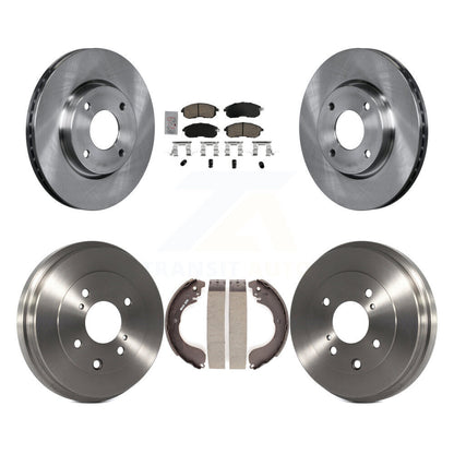 Rotors de frein à disque avant et arrière, plaquettes en céramique et Kit de tambour pour Nissan Versa