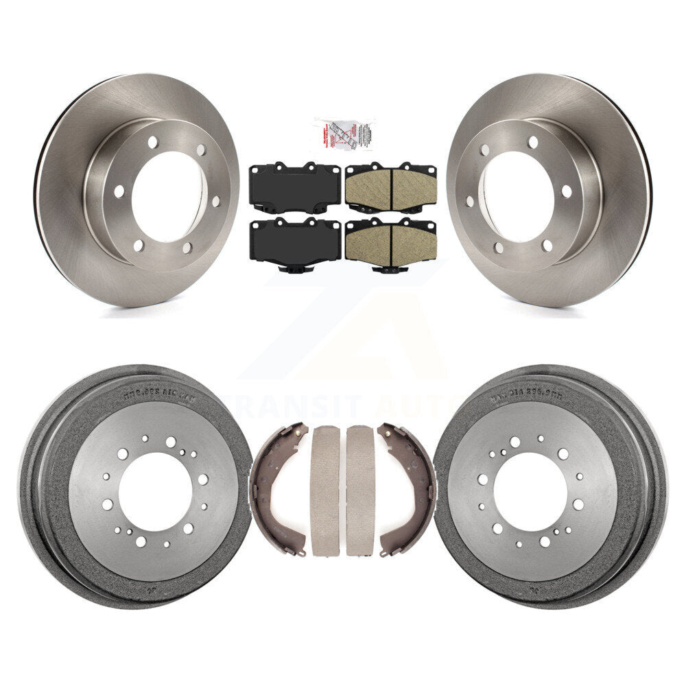 Rotors de frein à disque avant et arrière, tampons en céramique et Kit de tambour pour Toyota 4Runner