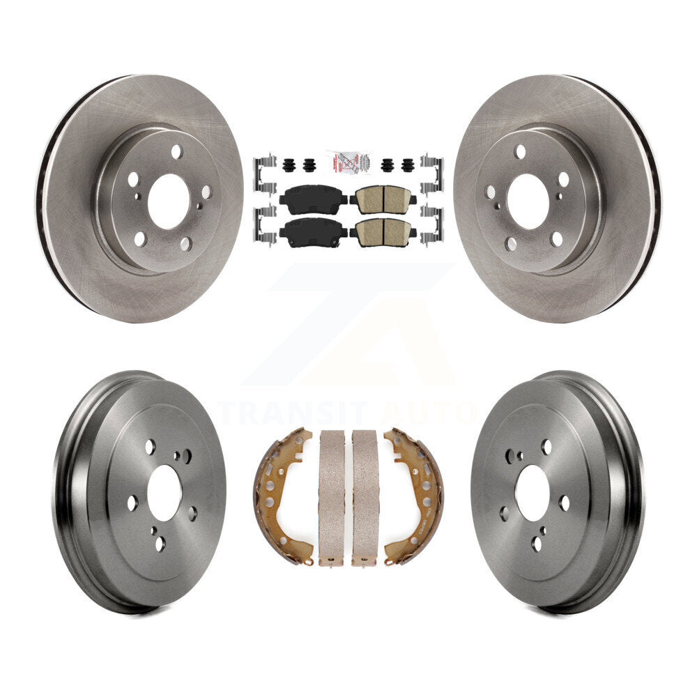Rotors de frein à disque avant et arrière, plaquettes en céramique et Kit de tambour pour Toyota Celica G 2000