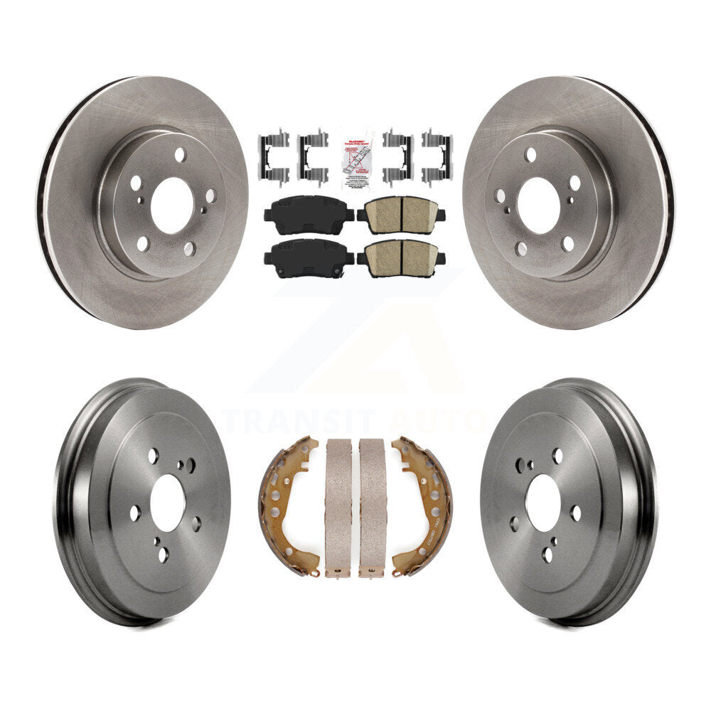 Rotors de frein à disque avant et arrière, plaquettes en céramique et Kit de tambour pour Toyota Celica G 2000