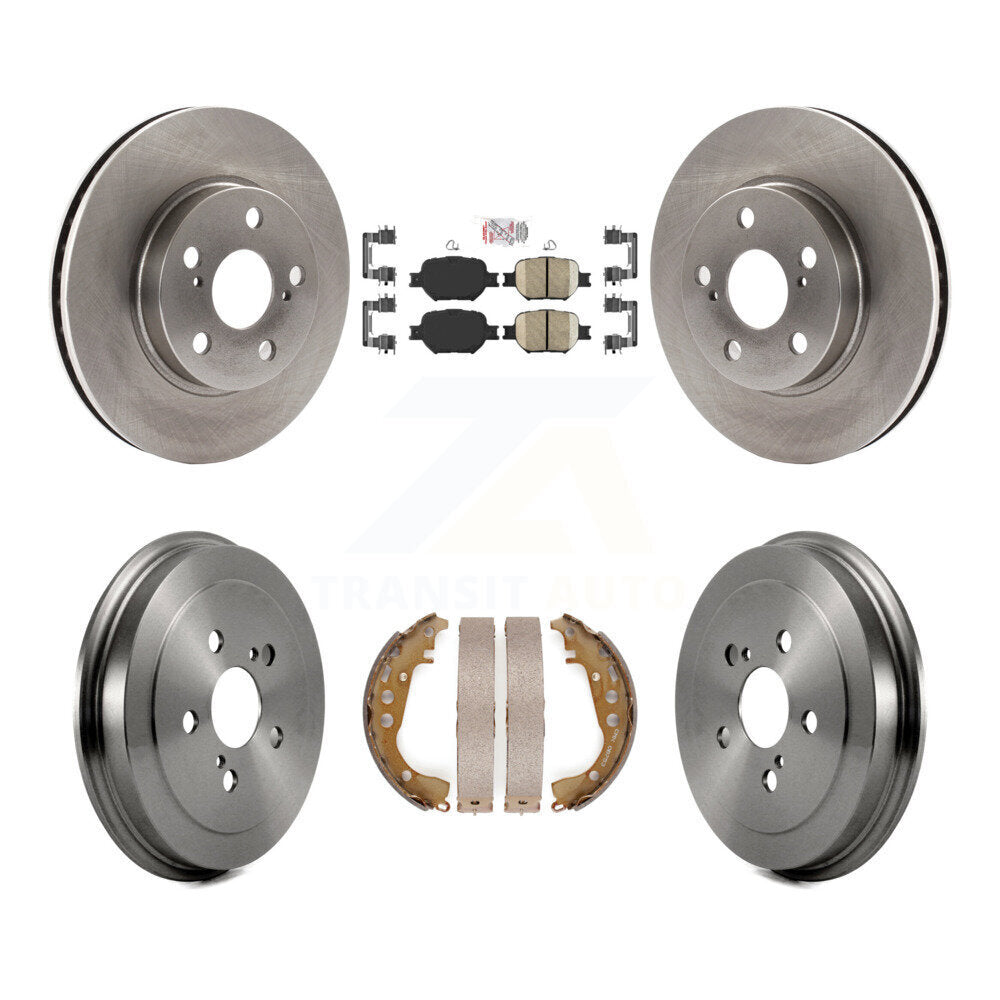 Rotors de frein à disque avant et arrière, plaquettes en céramique et Kit de tambour pour Toyota Celica G 2001