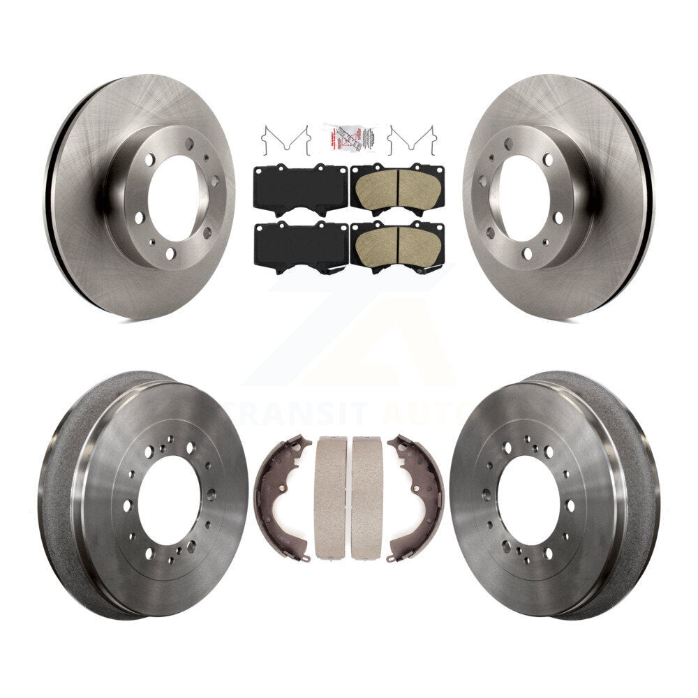 Rotors de frein à disque avant et arrière, plaquettes en céramique et Kit de tambour pour Toyota Tacoma