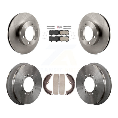 Rotors de frein à disque avant et arrière, plaquettes en céramique et Kit de tambour pour Toyota Tacoma