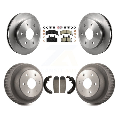 Rotors de frein à disque avant et arrière, plaquettes semi-métalliques et Kit de tambour pour Chevrolet K250