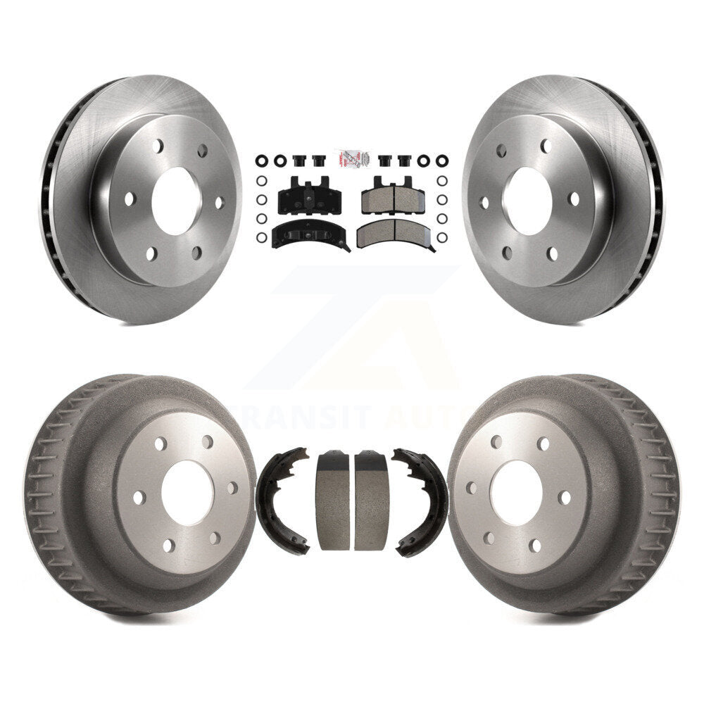 Rotors de frein à disque avant et arrière, plaquettes semi-métalliques et Kit de tambour pour Chevrolet K250