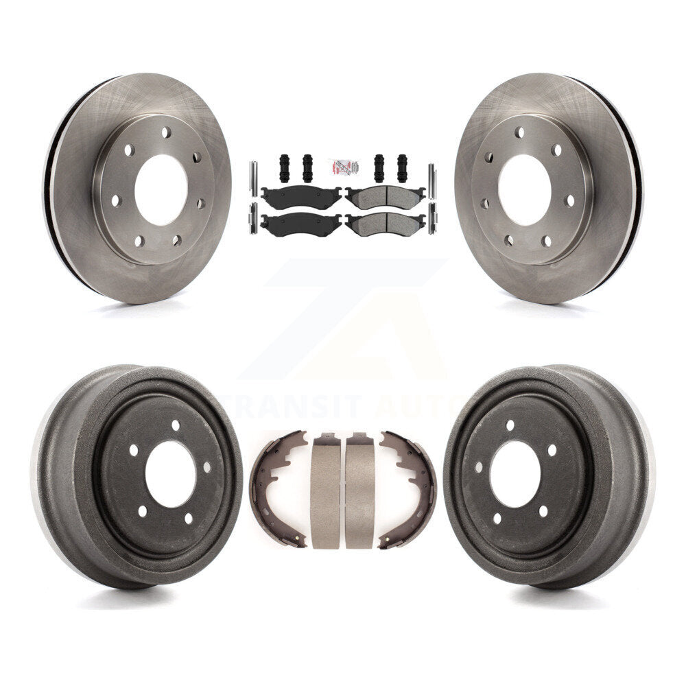 Rotor de frein à disque avant et arrière, Kit de plaquettes et de tambour semi-métalliques pour Ford F-150 4W 1999