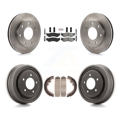 Rotor de frein à disque avant et arrière, Kit de plaquettes et de tambour semi-métalliques pour Ford F-150 4W 1999