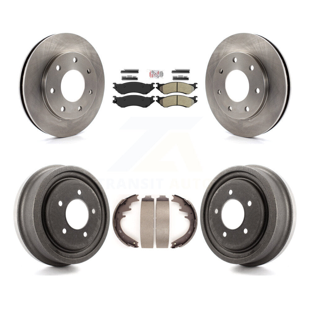Rotor de frein à disque avant et arrière, Kit de plaquettes et de tambour semi-métalliques pour Ford F-150 4W 1999