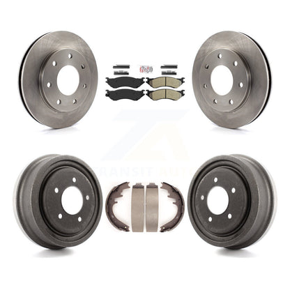 Rotor de frein à disque avant et arrière, Kit de plaquettes et de tambour semi-métalliques pour Ford F-150 4W 1999