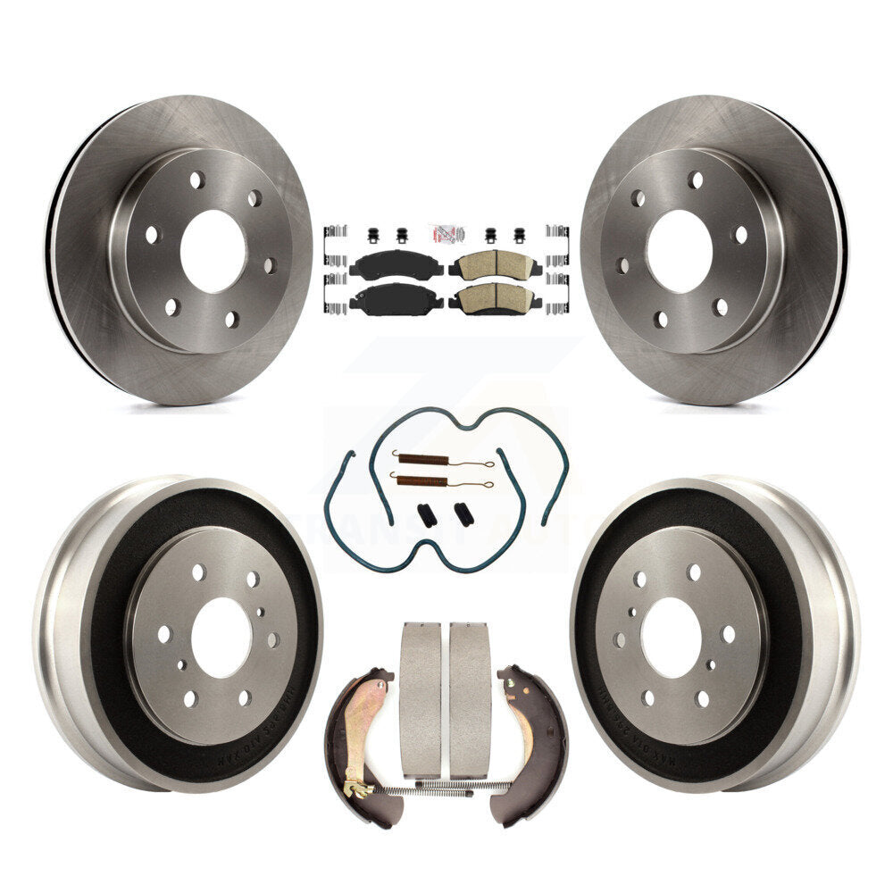 Rotors de frein à disque avant et arrière, plaquettes en céramique et Kit de tambour (7 pièces) pour GMC Sierra 150