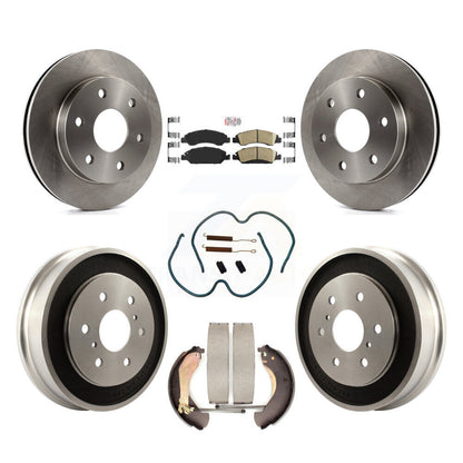 Rotors de frein à disque avant et arrière, plaquettes en céramique et Kit de tambour (7 pièces) pour GMC Sierra 150