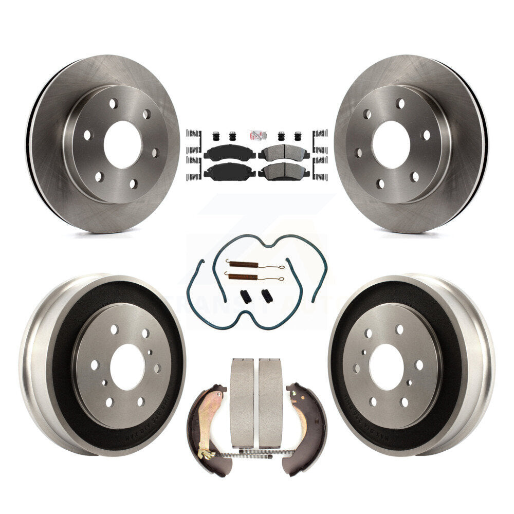 Kit de tambour à plaquettes semi-métalliques, Rotor de frein à disque avant et arrière (7 pièces) pour GMC Sierra 150