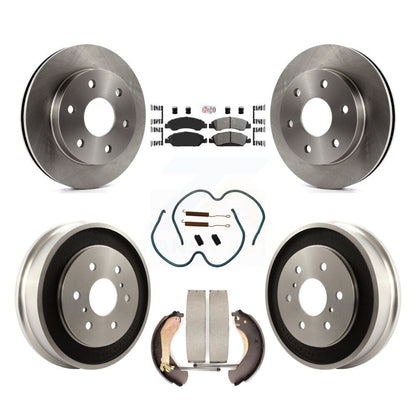 Kit de tambour à plaquettes semi-métalliques, Rotor de frein à disque avant et arrière (7 pièces) pour GMC Sierra 150
