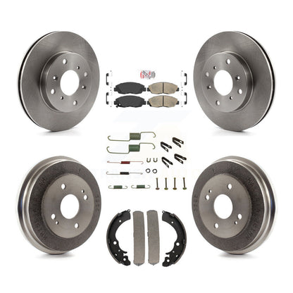 Rotors de frein à disque avant et arrière, plaquettes en céramique et Kit de tambour (7 pièces) pour Honda Accord