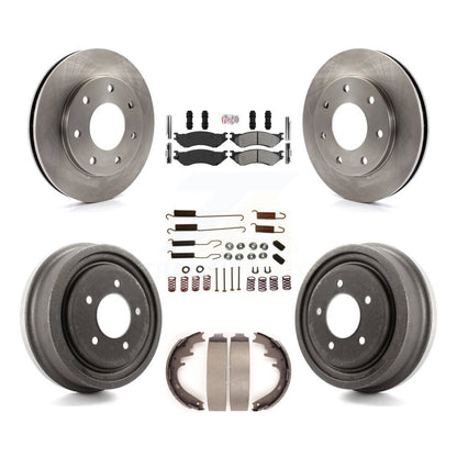 Kit de tambours à plaquettes semi-métalliques pour rotors de frein avant et arrière (7 pièces) pour Ford F-150 4W 1999