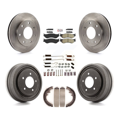 Kit de tambours à plaquettes semi-métalliques pour rotors de frein avant et arrière (7 pièces) pour Ford F-150 4W 1999