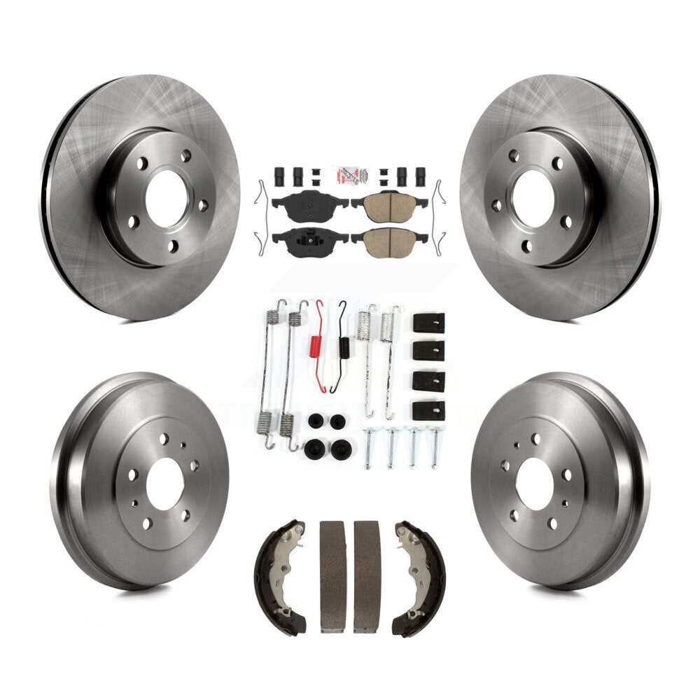 Rotors de frein à disque avant et arrière, Kit de tambour à tampons en céramique (7 pièces) pour Ford Focus FMSI = 100