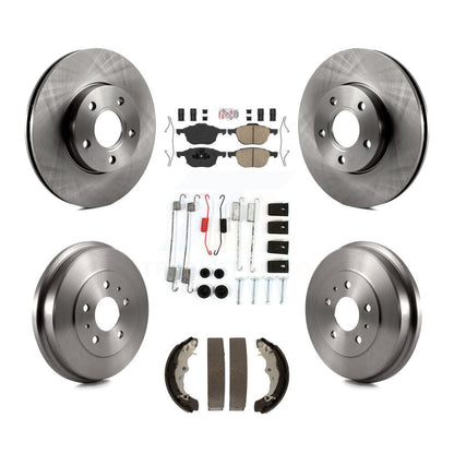 Rotors de frein à disque avant et arrière, Kit de tambour à tampons en céramique (7 pièces) pour Ford Focus FMSI = 100