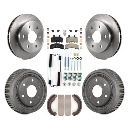 Rotors de frein à disque avant et arrière, plaquettes semi-métalliques et Kit de tambour (7 pièces) pour GMC Yuko