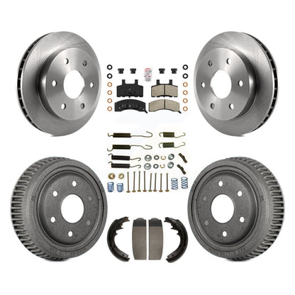 Rotors de frein à disque avant et arrière, plaquettes semi-métalliques et Kit de tambour (7 pièces) pour GMC Yuko