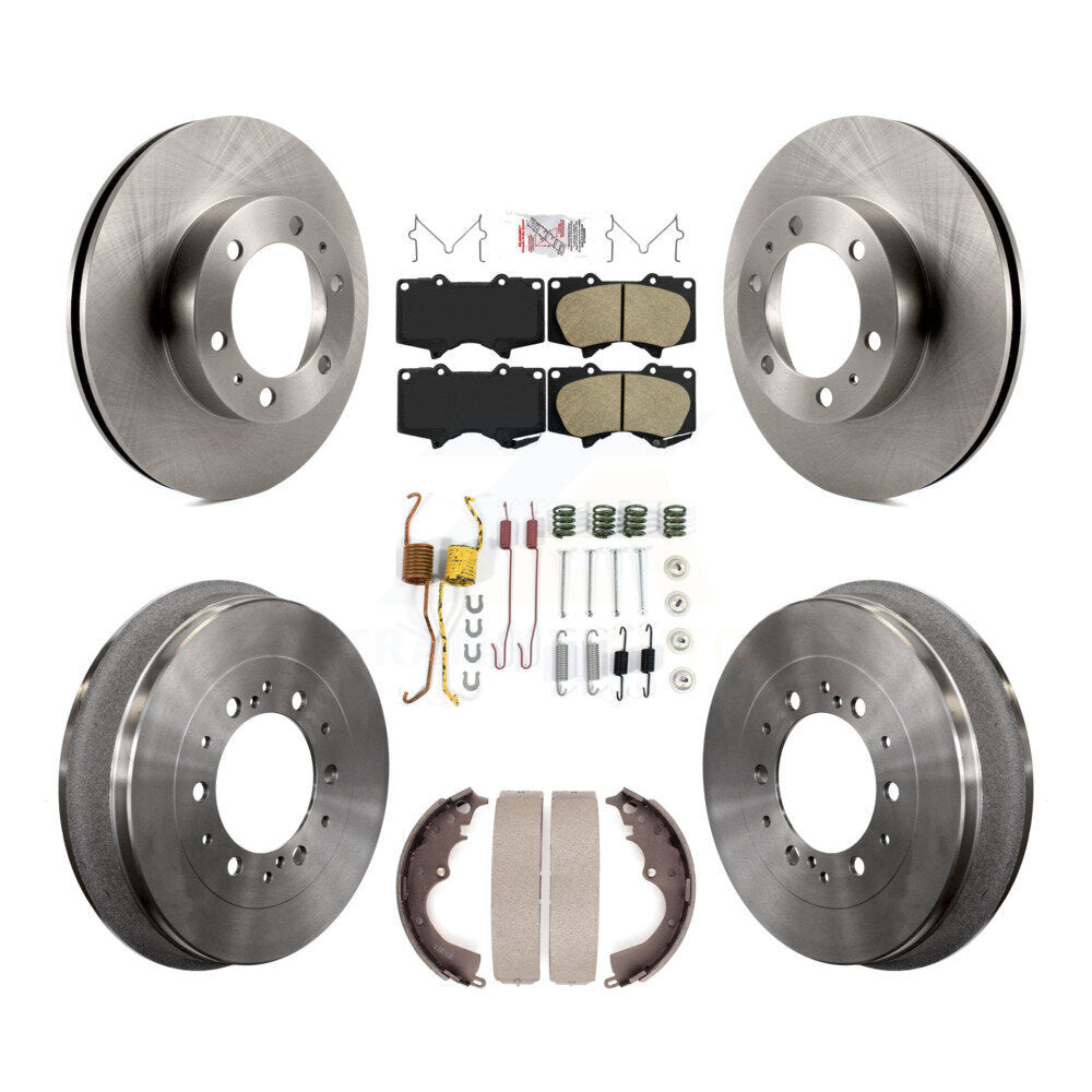 Rotors de frein à disque avant et arrière, plaquettes en céramique et Kit de tambour (7 pièces) pour Toyota Tacoma