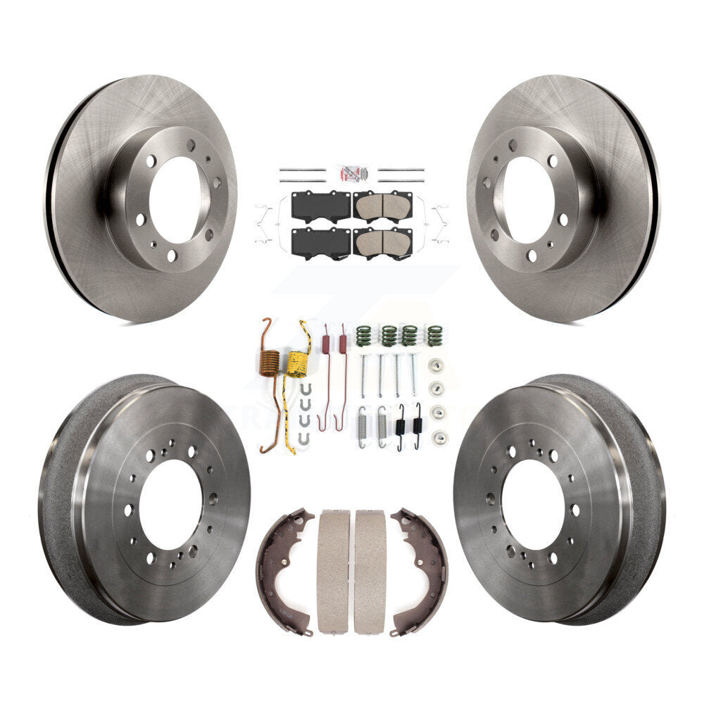 Rotors de frein à disque avant et arrière, plaquettes en céramique et Kit de tambour (7 pièces) pour Toyota Tacoma