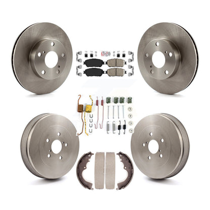 Rotors de frein à disque avant et arrière, plaquettes en céramique et Kit de tambour (7 pièces) pour Toyota Tacoma