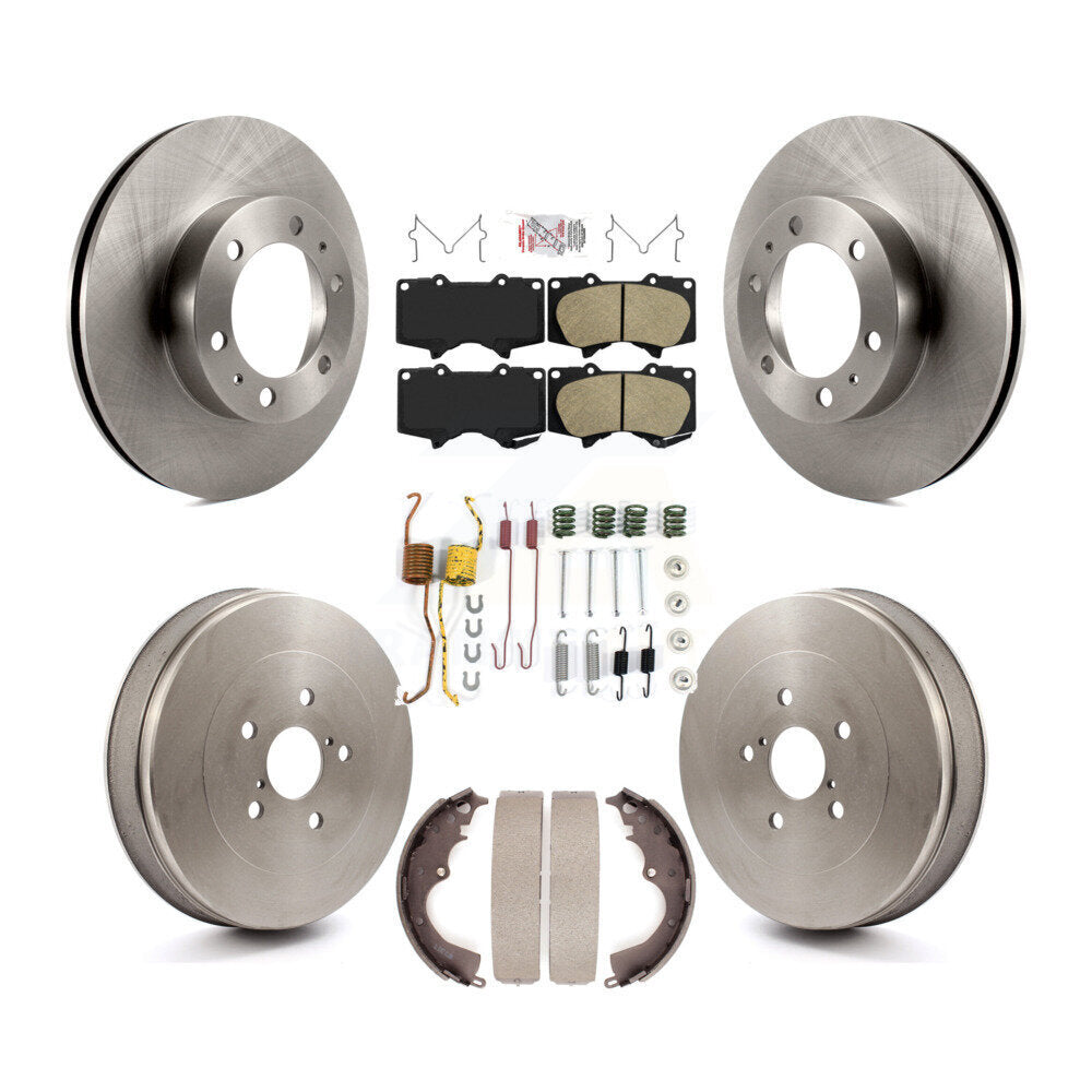 Kit de plaquettes et de tambour en céramique pour rotor de frein avant et arrière (7 pièces) pour Toyota Tacoma RW 2015