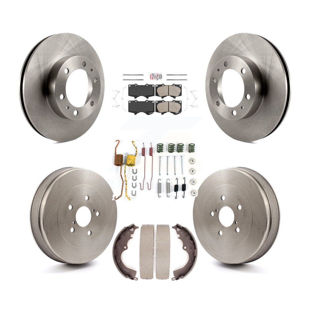 Kit de plaquettes et de tambour en céramique pour rotor de frein avant et arrière (7 pièces) pour Toyota Tacoma RW 2015