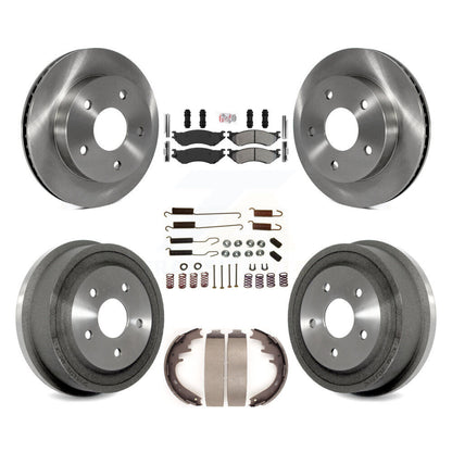 Kit de plaquettes et de tambour semi-métalliques pour Rotor de frein avant et arrière (7 pièces) pour Dodge Ram 1500 RW